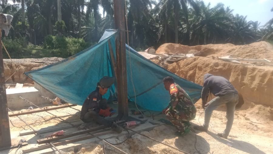 Progres Jembatan Gantung Garuda Bumi Mulya Tembus 62 Persen