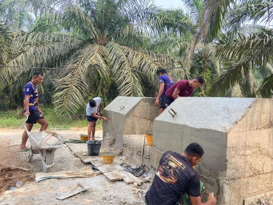 Pembangunan Jembatan Gantung Talang Pring Jaya Terus Dikebut