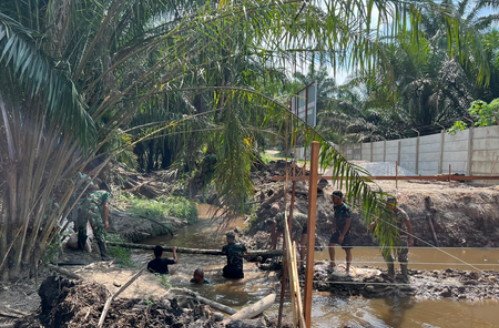 Progres Jembatan Garuda Capai 44 Persen, Kodim 0301 Terus Genjot Pembangunan