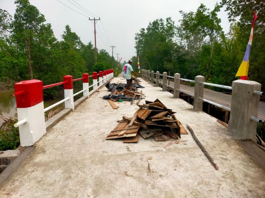 Progres Jembatan Garuda di Desa Semukut Capai 99 Persen, Kodim 0303/Bengkalis Pacu Penyelesaian Pemb