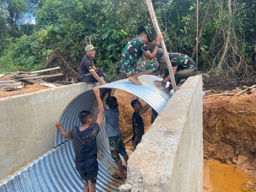 Progres Jembatan Sungai Paya Bergerak Cepat, ARMCO Terpasang