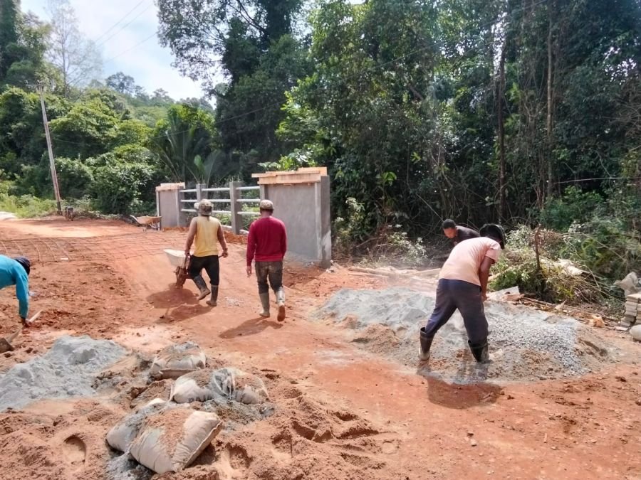 Progres Jembatan Sungai Paya Terus Berjalan, Pengecoran Lantai Dimulai