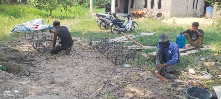 Progres Pembangunan Jembatan Beton Tahap VIII di Desa Kuala Mulya Capai 9,35 Persen