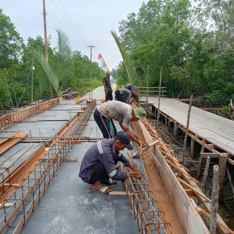 Progres Pembangunan Jembatan Garuda Merah Putih Terus Berjalan