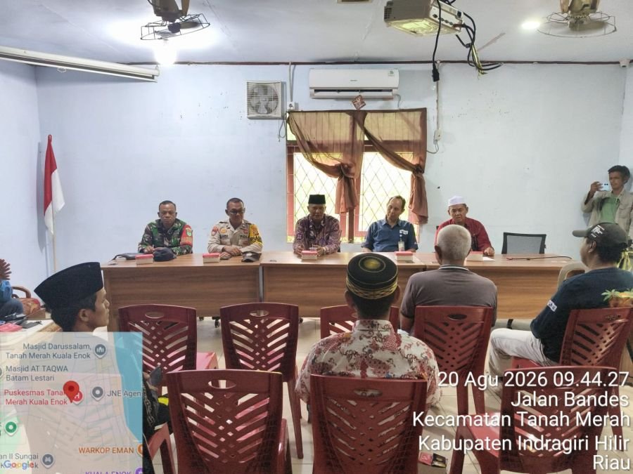 PT. Pulau Sambu Gelar Rapat Rencana Perbaikan Semenisasi Jalan Pemda di Desa Tanah Merah