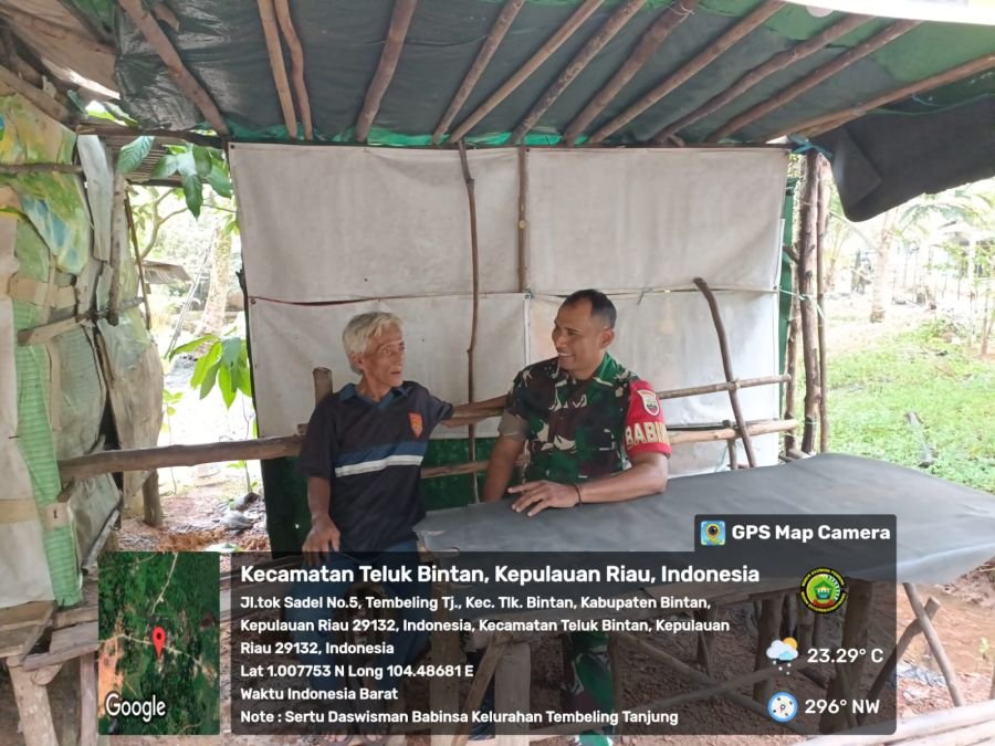 Rabu, 10 Juni 2026, Babinsa Kelurahan Tembeling Tanjung, Sertu Daswisman dari Koramil 03/Binut