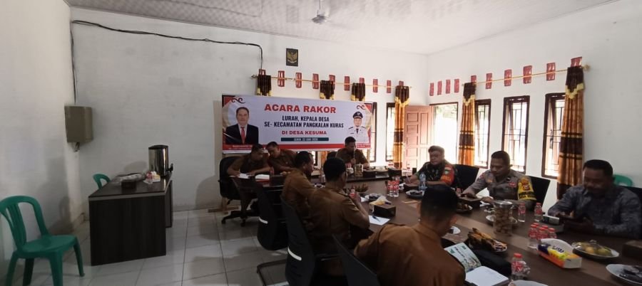 Rakor Desa Se-Pangkalan Kuras Fokus Harkamtibmas dan Karhutla