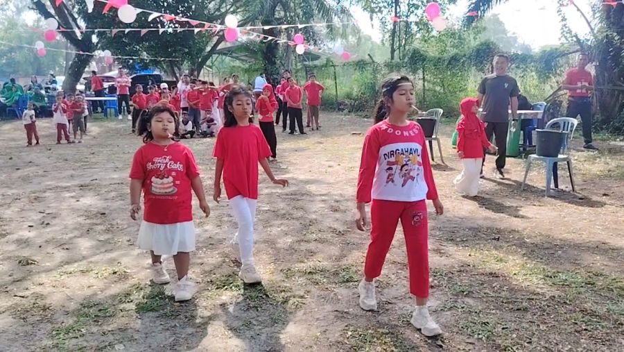 Ramaikan HUT RI ke-81, Keluarga Besar Koramil 03/Mandau Gelar Perlombaan Meriah