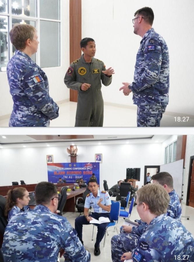 Rapat Perencanaan Latihan Elang Ausindo 2025 di Lanud Roesmin Nurjadin