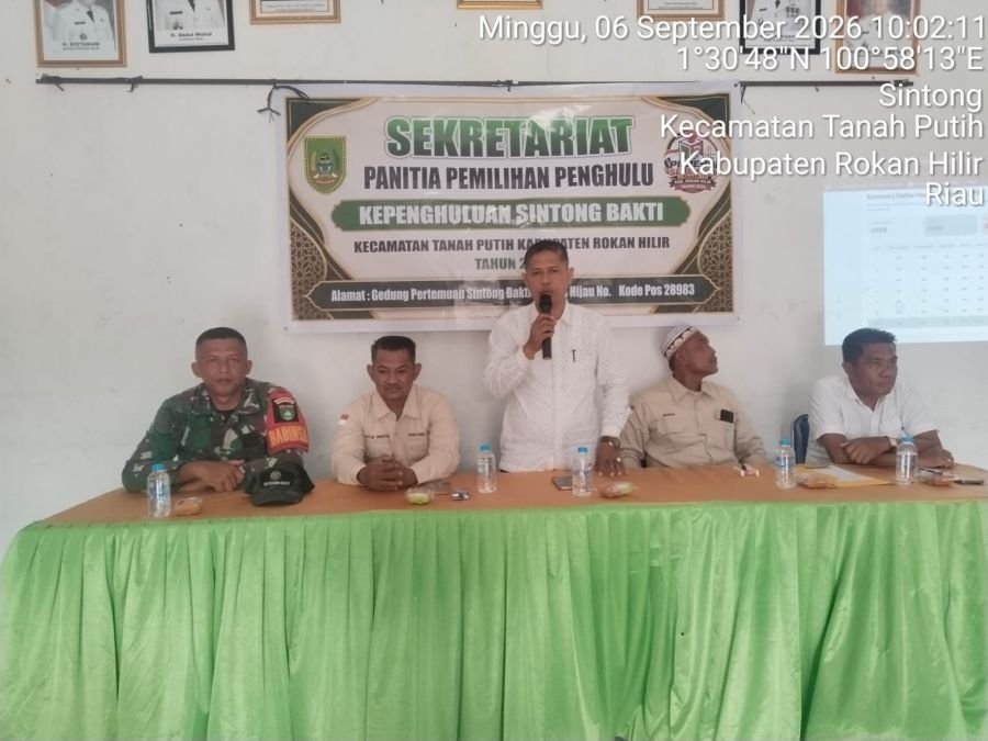 Rapat Sekretariat Panitia Pemilihan Penghulu Kepenghuluan Sintong Bakti