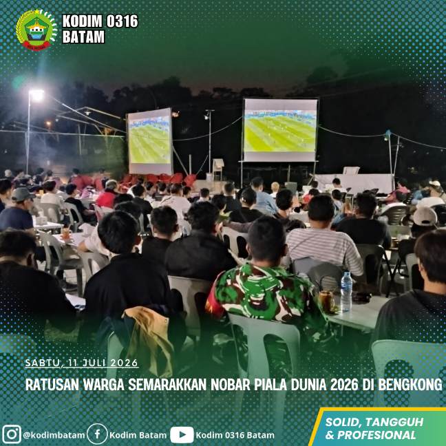 Ratusan Warga Semarakkan Nobar Piala Dunia 2026 di Bengkong