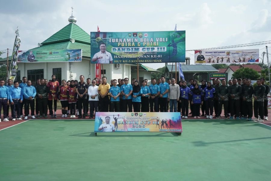 Dandim 0322/Siak Buka Dandim Cup III 2026, Puluhan Tim Adu Kemampuan