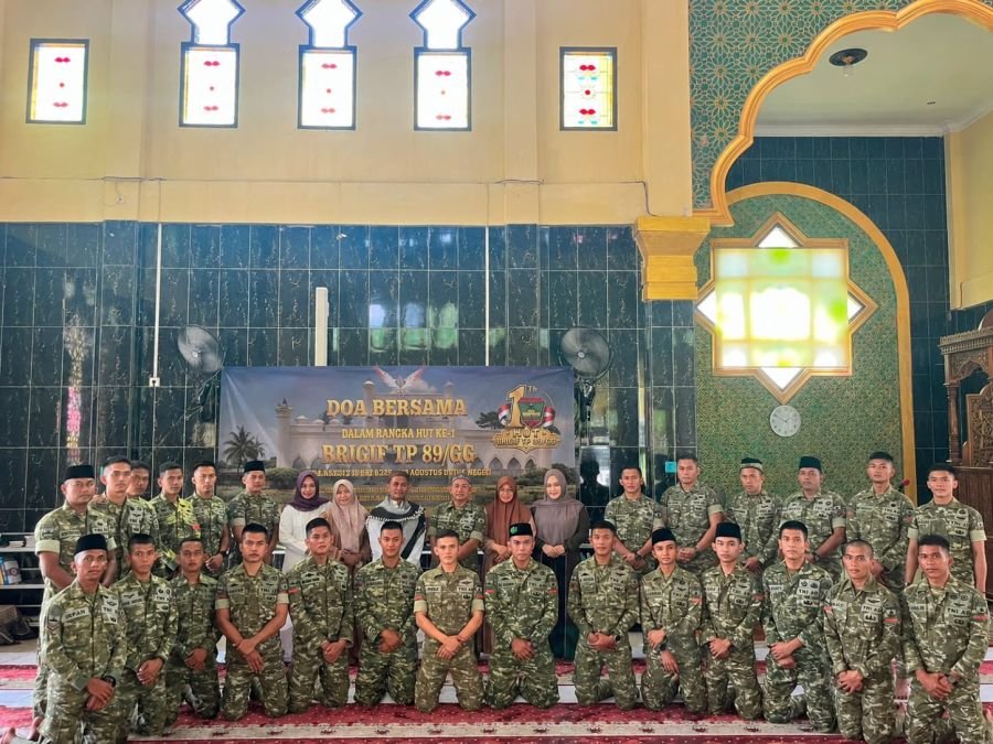 Sambut HUT ke-1 Kodam XIX/TT dan HUT ke-1 Brigif TP 89/GG, Personel Muslim Gelar Doa Bersama