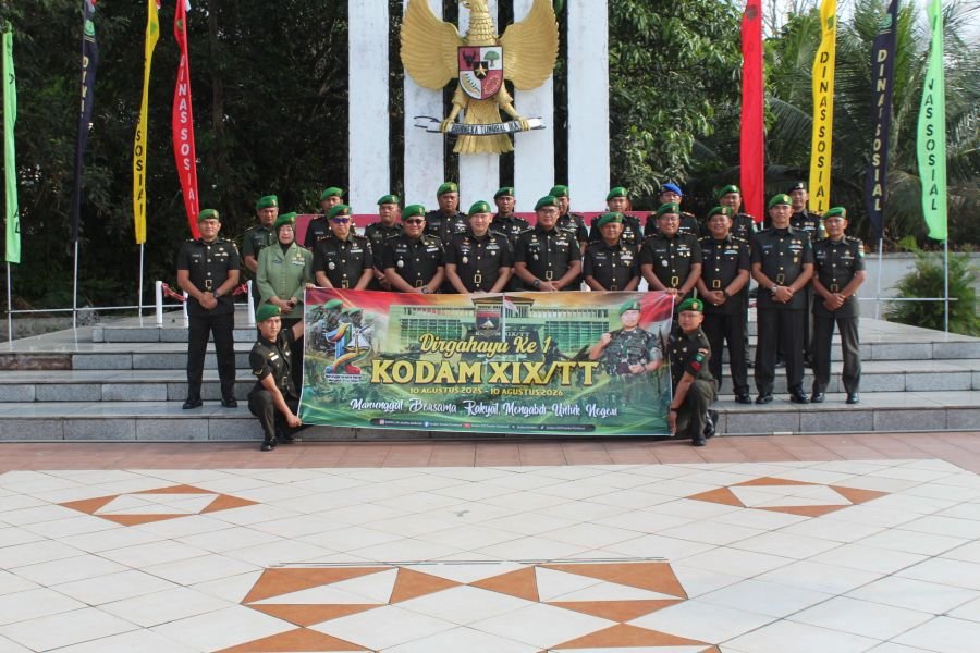 Sambut HUT Ke-1 Kodam XIX/TT, Personel Jajaran Korem 033/WP dan Kodim 0315/TPI Gelar Ziarah Rombonga
