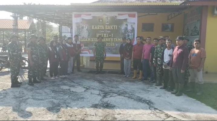 Sambut HUT Kodam XIX/Tuanku Tambusai, Koramil 01/Bangkinang Bersama Mahasiswa KKN dan Warga Gelar Go