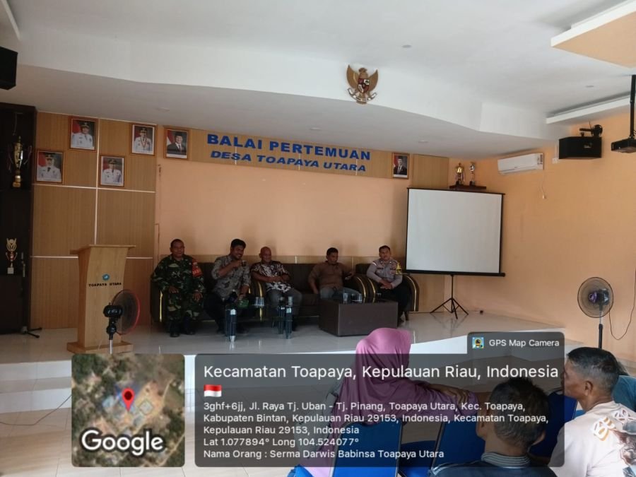 Sambut HUT RI ke-81, Babinsa Toapaya Utara Hadiri Rapat Persiapan Peringatan Tingkat Desa