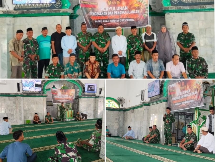 Satgas Karhutla Rohil Gelar Silaturahmi di Masjid Raya Al-Ikhsan, Titip Pesan Larangan Bakar Lahan