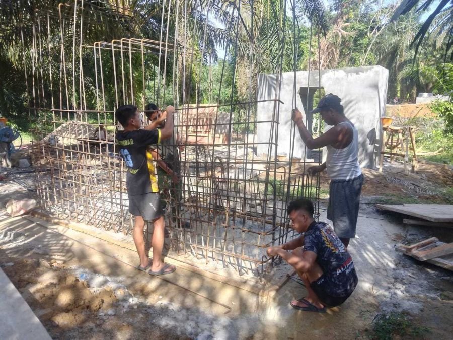 Satgas Kodim 0302/Inhu Kebut Pekerjaan Krusial Jembatan Perintis Garuda Sukaraja