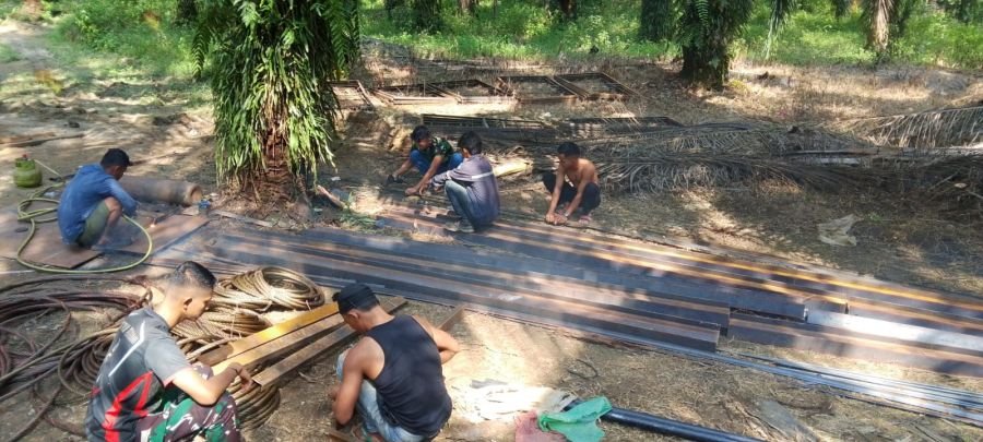 Satgas Kodim 0302/Inhu Kebut Pembangunan Jembatan Garuda Tahap III