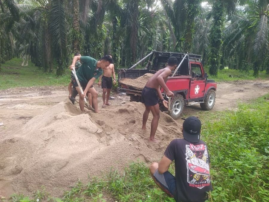 Satgas Kodim Bergerak Cepat Percepat Pembangunan Jembatan Perintis Garuda