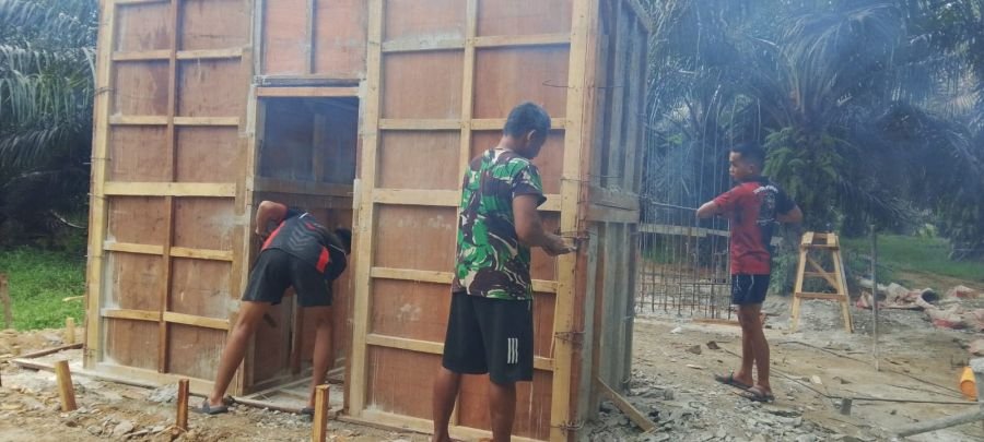 Satgas Kodim Bongkar Mal Pilon, Jembatan Garuda Sukaraja Masuki Tahap Baru