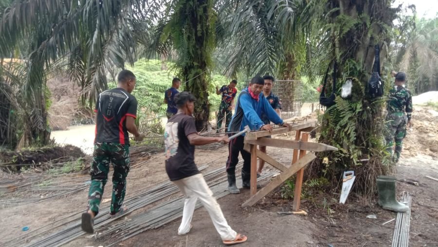 Satgas Percepat Proyek Jembatan Garuda di Logas Tanah Darat