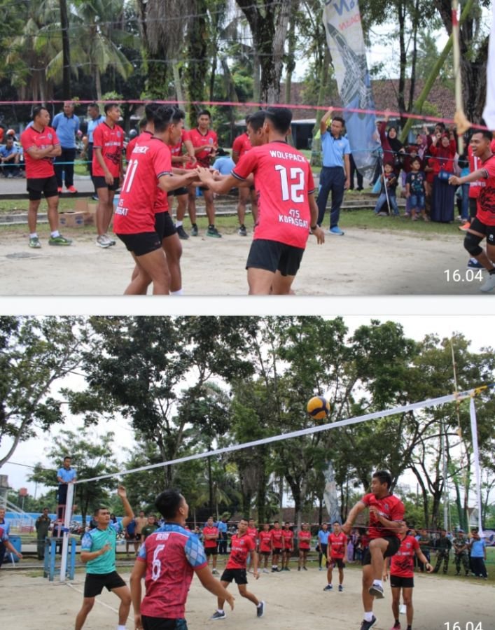 Satpom Lanud Roesmin Nurjadin Sabet Juara Voli Peringatan ke-79 Hari TNI AU