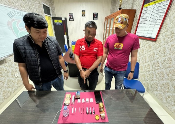 Satresnarkoba Polres Rohul Grebek Pengedar Narkoba di Ujungbatu, Gagalkan Transaksi 20,46 Gram Sabu