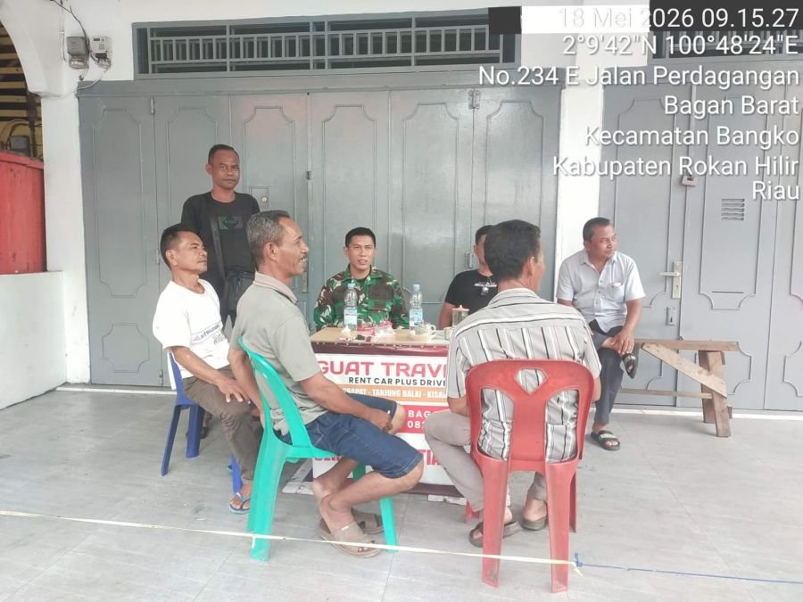 Selamatkan Generasi Muda, Babinsa Koramil 01/Bangko Edukasi Warga Bagan Kota tentang Bahaya Narkoba
