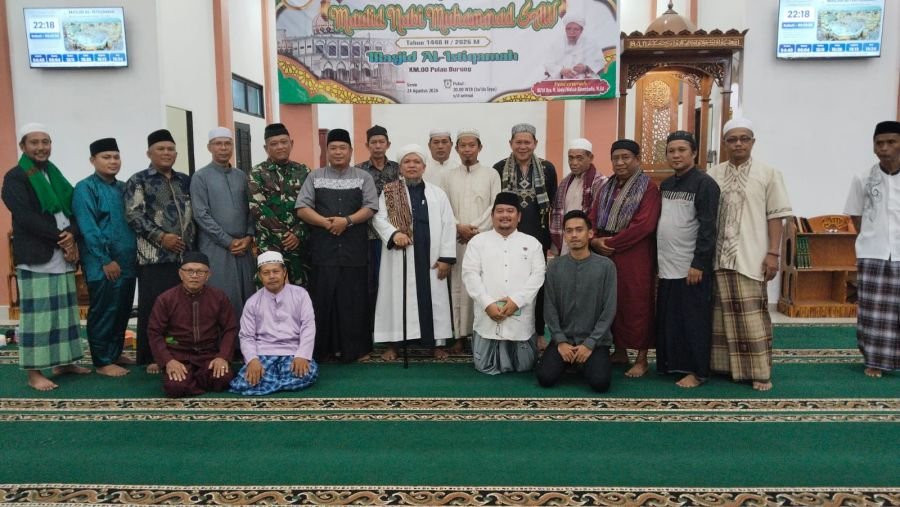 Danramil 11/Pulau Burung Bersama Ratusan Jamaah Khidmat Peringati Maulid Nabi