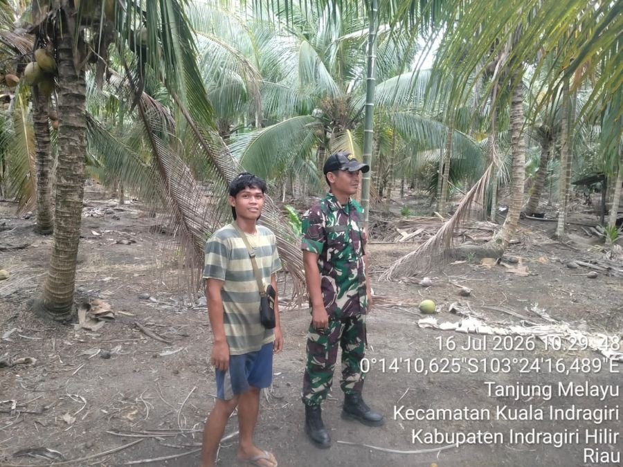 Serda Ali B. Harahap Patroli Tapal Batas dan Sosialisasi Karhutla di Desa Tanjung Melayu