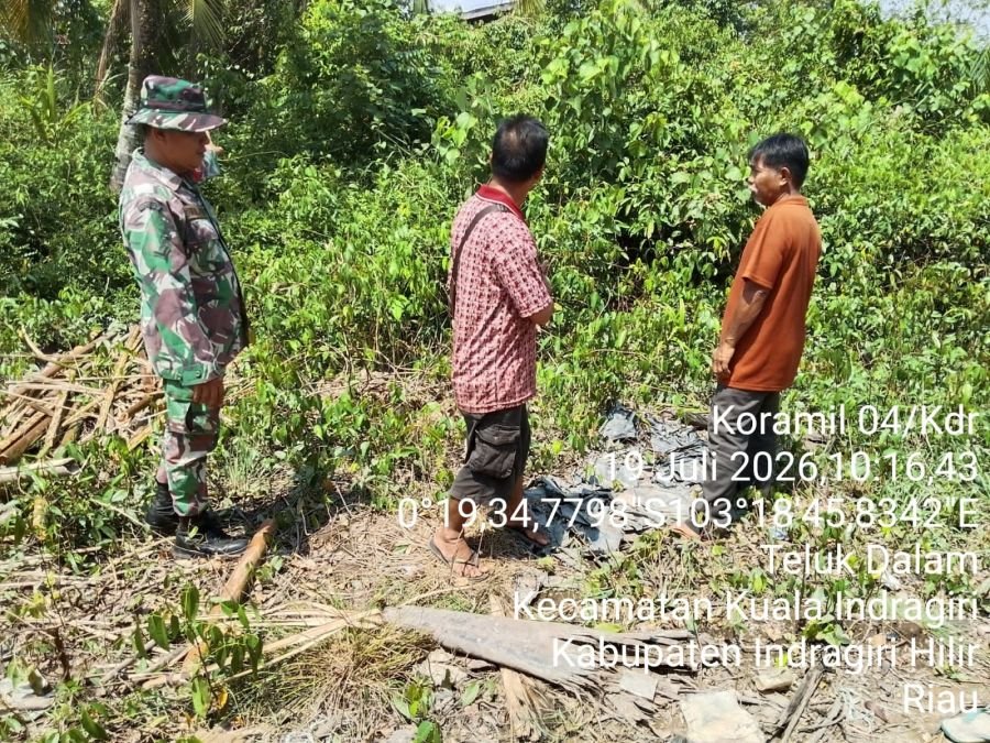 Serda Erwin Savitri Pimpin Patroli, Wilayah Tapal Batas Kuindra Steril Dari Karhutla