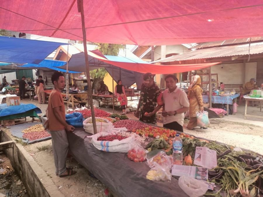 Serda Jama Anur Sambangi Penjual Cabai, Cek Ketersediaan dan Harga di Pasar Tradisional Cerenti