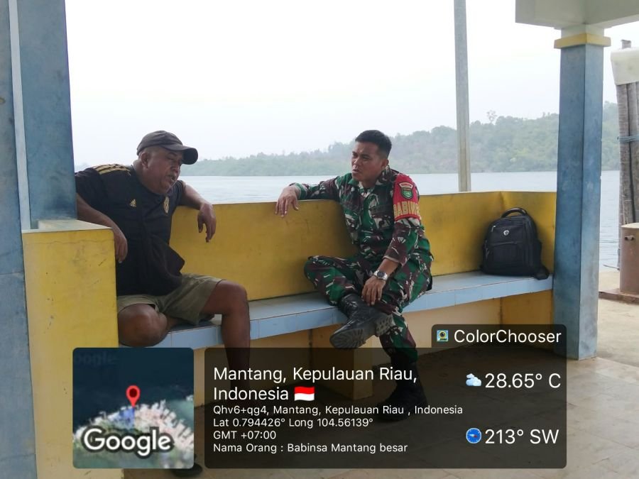 Babinsa Serda L.P Gultom Imbau Warga Mantang Besar Waspadai Kabut Asap