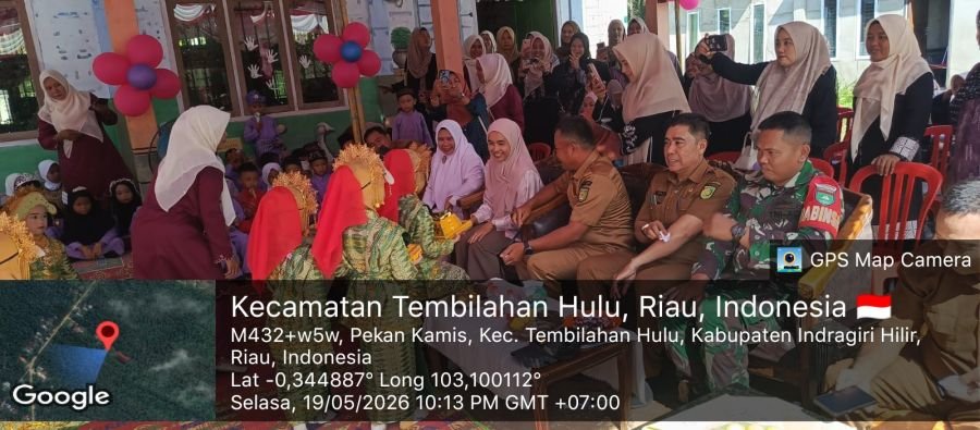 Serda Miskal Babinsa Koramil 01/Tbh Hadiri Perpisahan PAUD di Desa Pekan Kamis