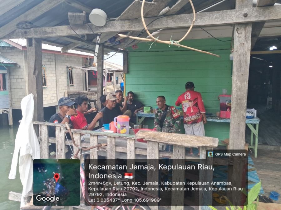 Serda R.A.Binran Bol Hutabarat silaturahmi dengan Kades dan warga di kediaman Bapak Karim