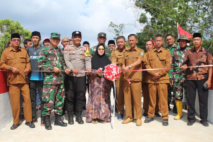 Serentak..!!, Empat Jembatan Beton Kodim 0315/Tanjungpimang di Kecamatan Toapaya Resmi di Fungsikan