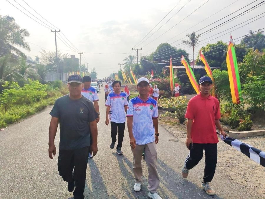 Serka Dedy Junianto Hadiri Kegiatan Jalan Santai dan Senam Bersama