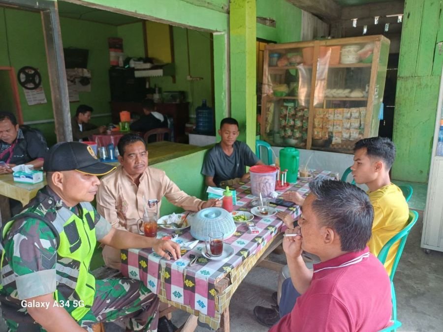 Serka Efison Ajak Warga Pasar Inuman Jaga Kesehatan di Tengah Cuaca Tidak Menentu