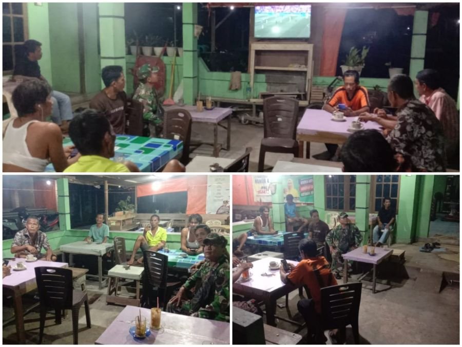 Serka Maihasan Bersama Warga Benteng Nobar Perebutan Juara 3 Piala Dunia 2026