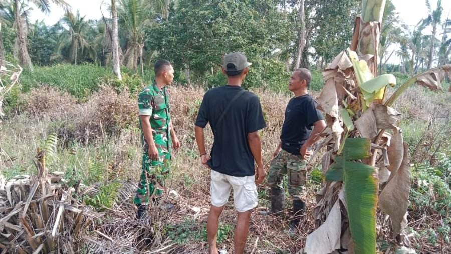 Serka Yadi Yanto Turun ke Pasanggerahan, Pantau Tapal Batas dan Sosialisasi Karhutla