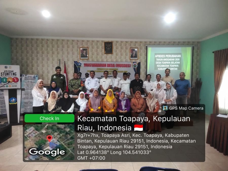 Serma M.E Sibarani Hadiri Musyawarah Desa Penetapan APBDes Perubahan TA 2026 Toapaya Selatan