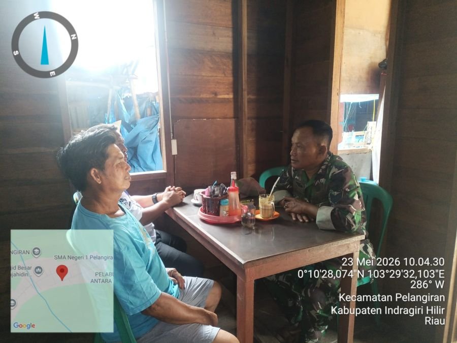 Serma Sugianto Perkuat Kedekatan TNI dengan Warga Kelurahan Pelangiran