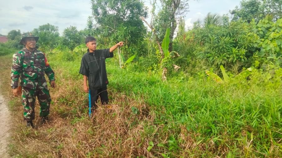 Sertu Dodi Eka Putra dan Warga Perkuat Pengawasan Patroli Tapal Batas, Asap Nihil di Pelangiran