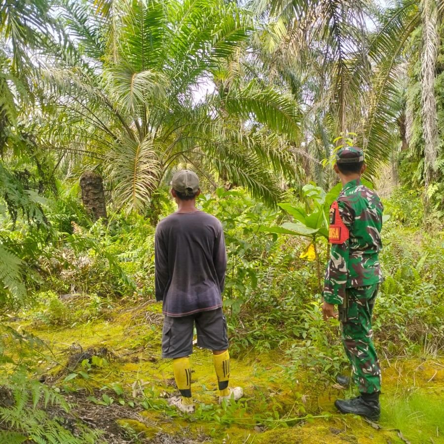 Sertu Hendi Sisir Titik Rawan Karhutla di Sungai Daun