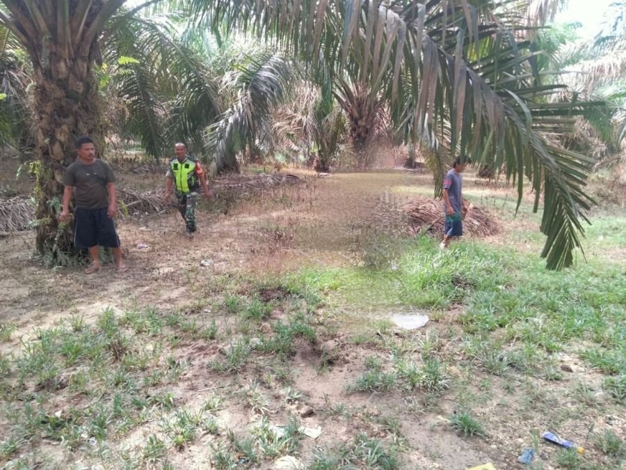 Sertu Juanda Bersama Warga Laksanakan Patroli Karhutla di Desa Kompe Berangin