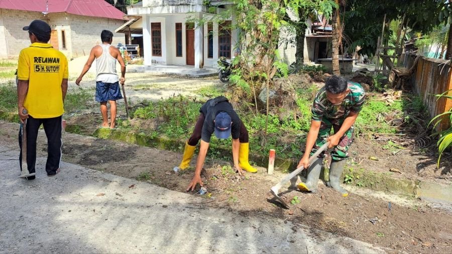 Sertu Kandri Ajak Warga Petai Baru Hidupkan Kembali Semangat Gotong Royong