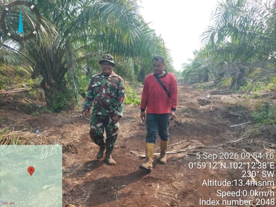 Sertu L.J Purba Perkuat Patroli Karhutla di Kampung Mengkapan