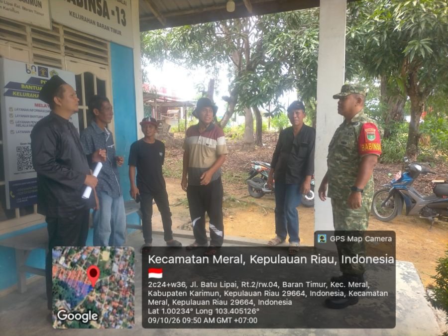 Sertu Mujahid Perkuat Koordinasi dengan Lurah dan Ketua RT Baran Timur