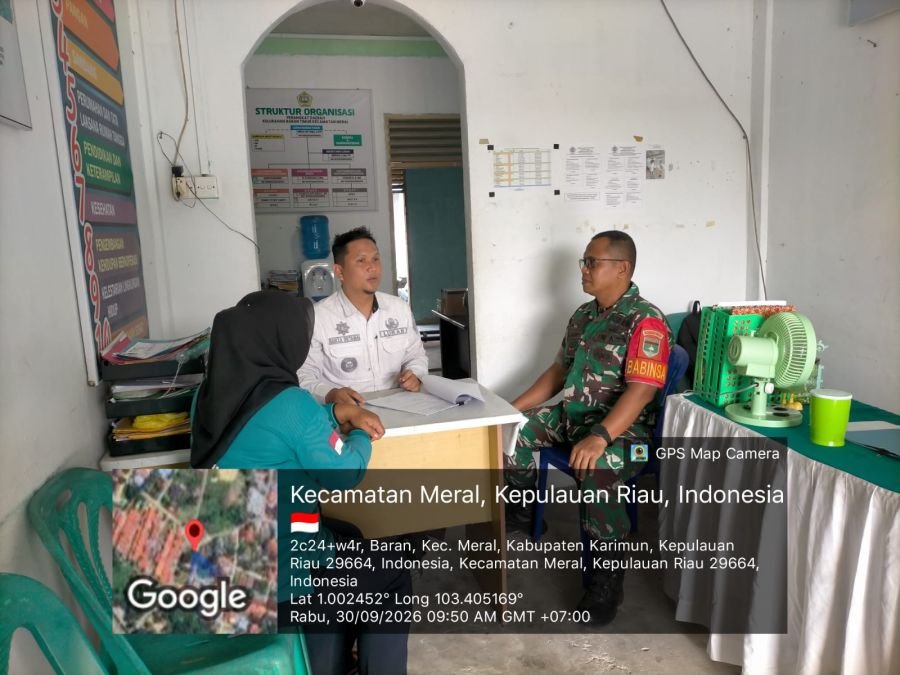 Sertu Mujahid Temui Lurah Baran Timur, Perkuat Sinergi Aparatur